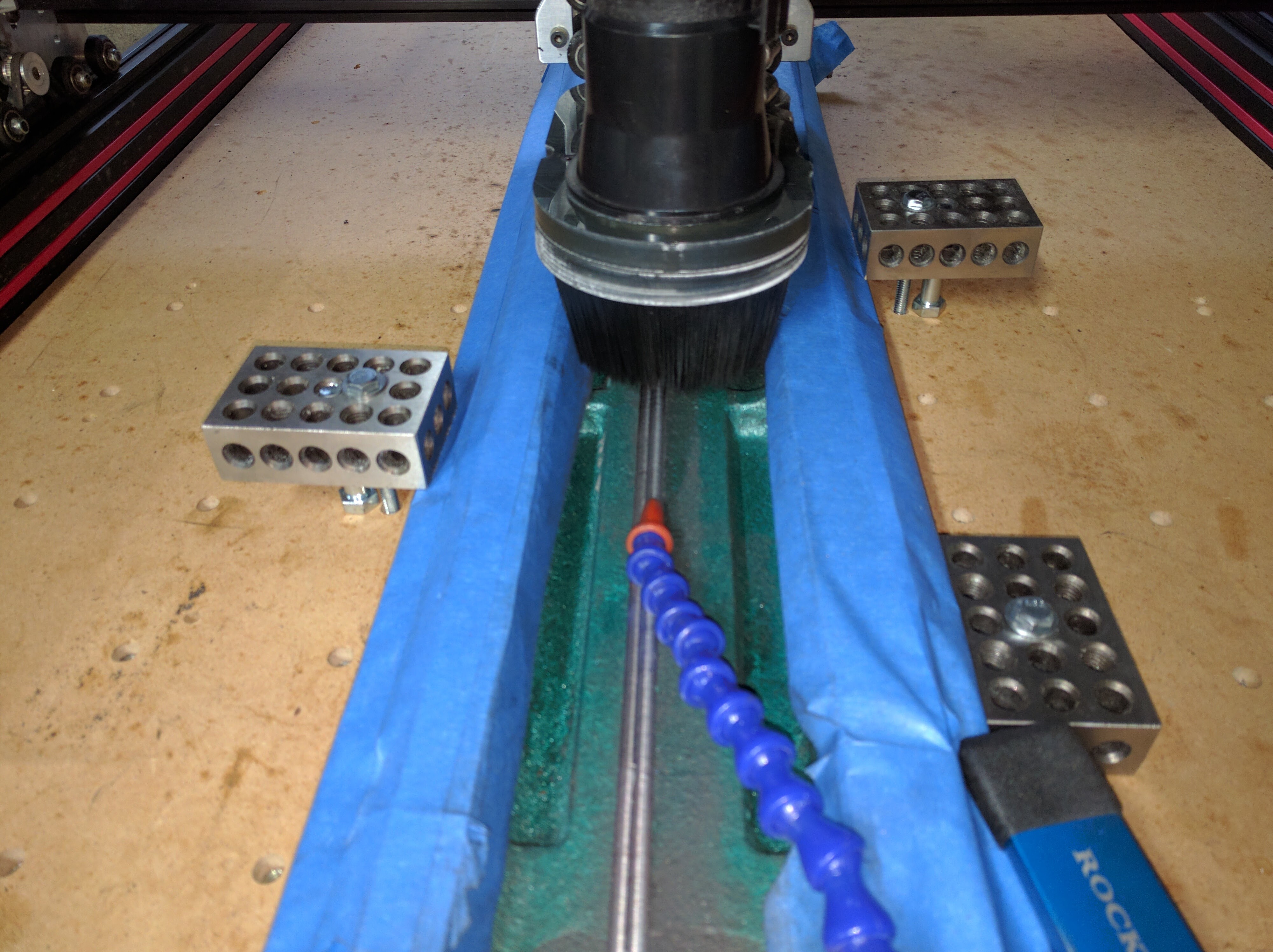 Milling Channels in X Axis Carriage